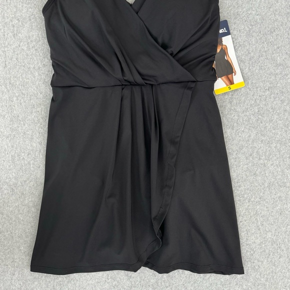 Lands' End Womens Swim Dress Swimsuit Black Size Small UPF 50  V Neck Adjustable - Picture 3 of 14